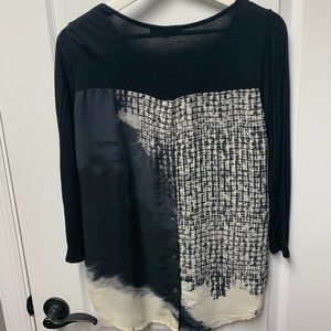 Black 3/4 sleeve Blouse